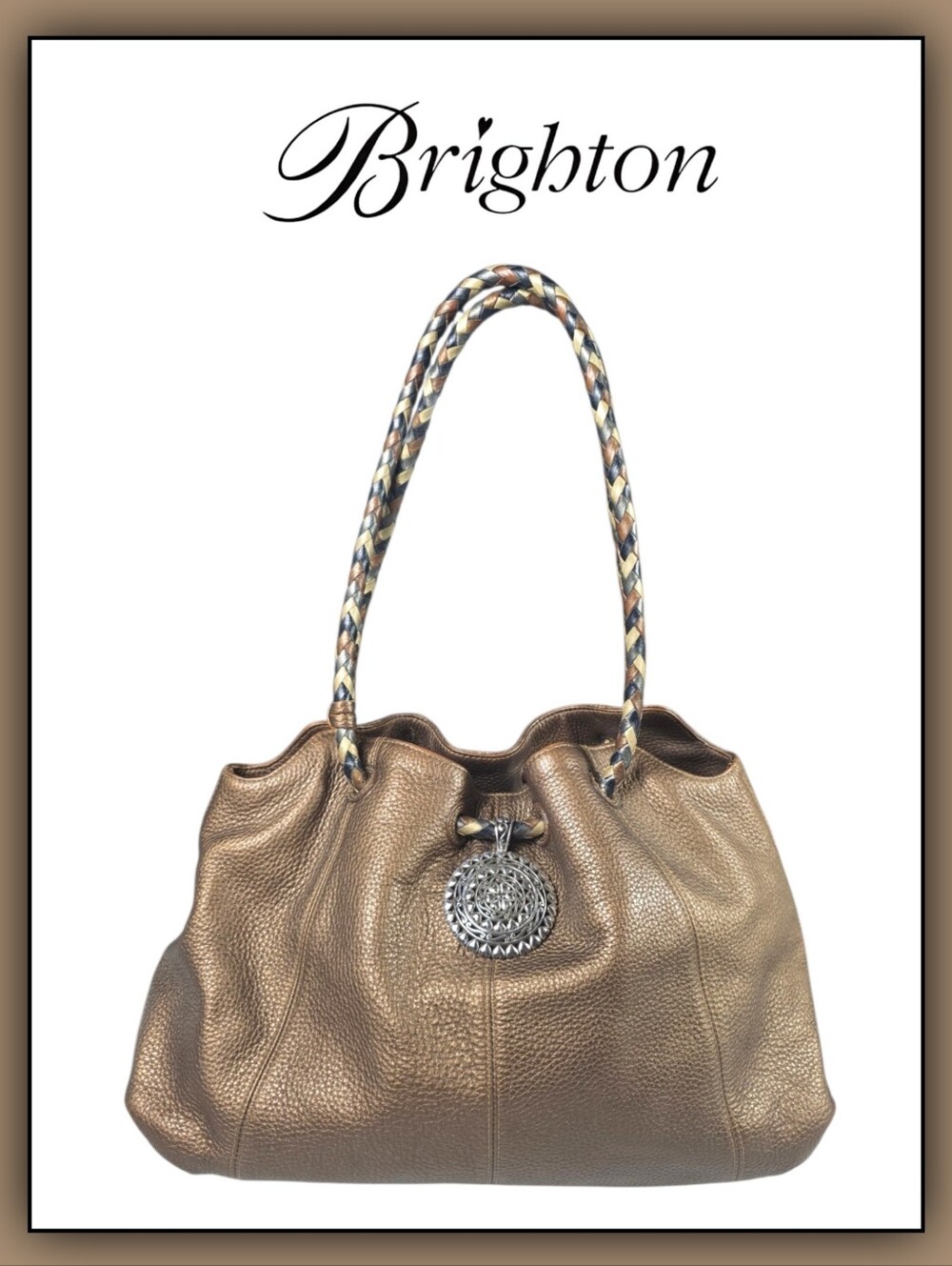 Brrighton Bonze Metallic Hobo Bag